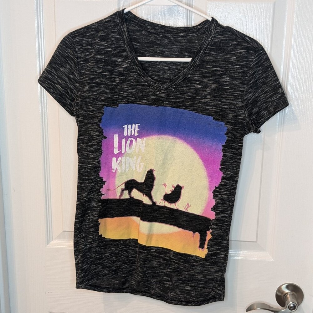 Disney Lion King Graphic Tee Black Space Dye Size XS